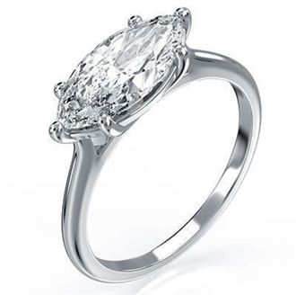Image-12-Diamonds-USA solitaire ring features a 1.50 carat Marquise diamond Image-12-Diamonds-USA solitaire ring features a 1.50 carat Marquise diamond